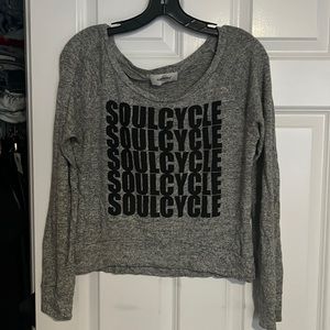 S SoulCycle Heather Gray Graphic Sweatshirt